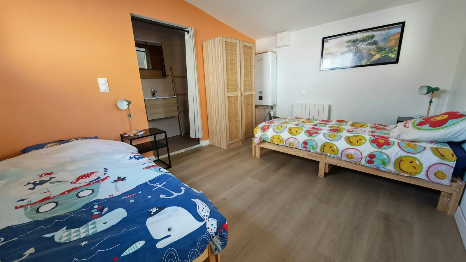 Chambre 3, deux lits de 90